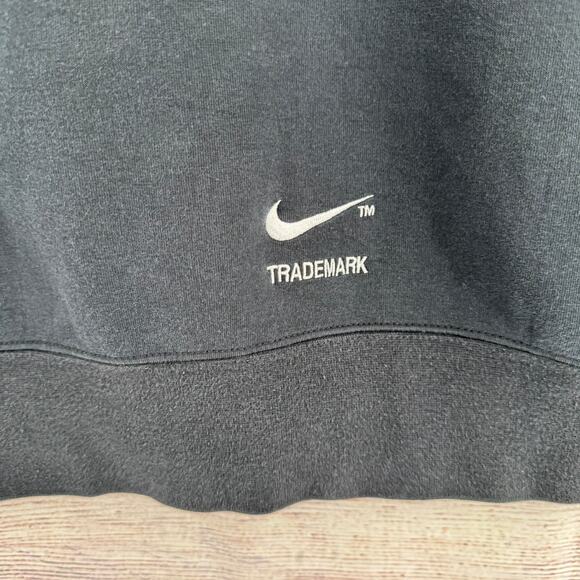 Nike Sportswear Swoosh Tech Fleece Pullover Hoodie Mens Medium Black White - Picture 9 of 13